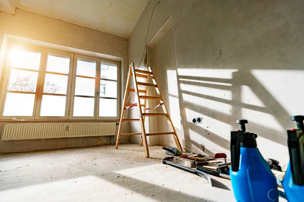 Herbouw Van Een Oud Vastgoed Appartement Voorbereid Klaar Voor Renovatie — Stockfoto