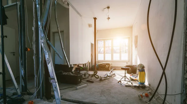 Reconstruir Antigo Apartamento Imobiliário Preparado Pronto Para Renovar — Fotografia de Stock