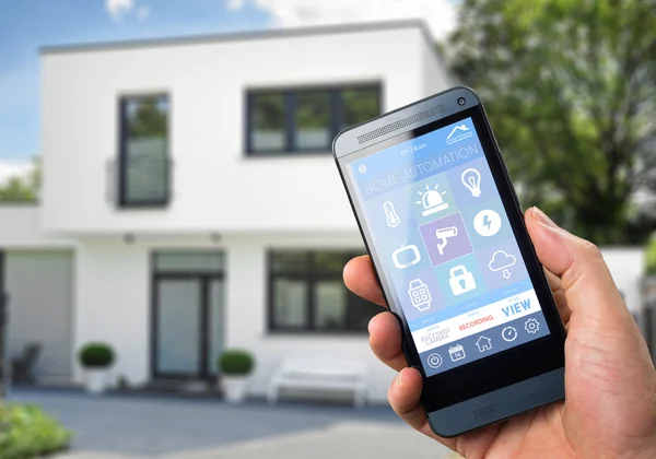 Smart home security app — Stock Photo, Image