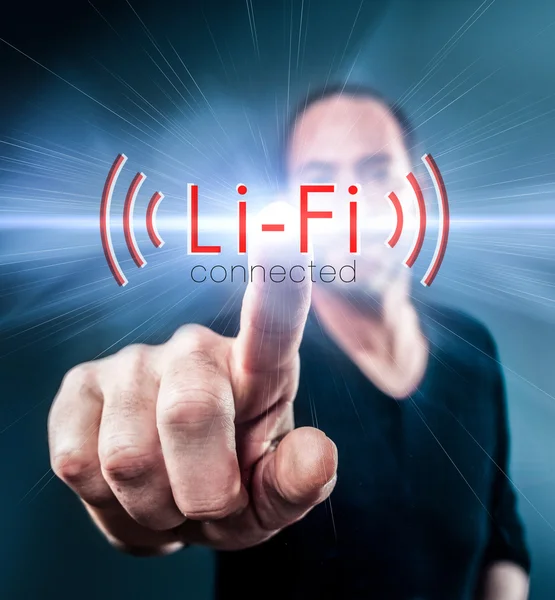 Li-Fi hoge snelheid draadloze verbinding — Stockfoto