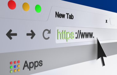 Web browser address bar clipart