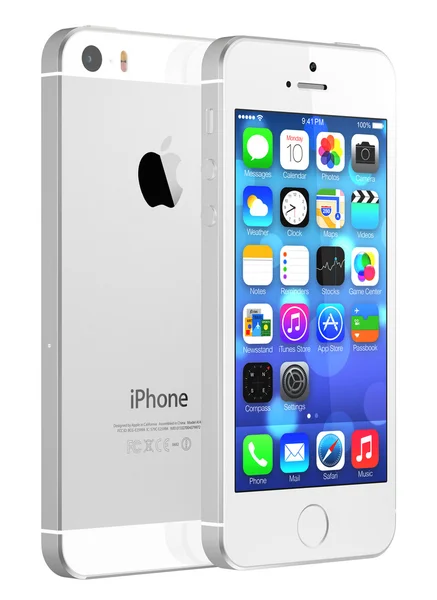 Silver iPhone 5s — Stock Photo, Image