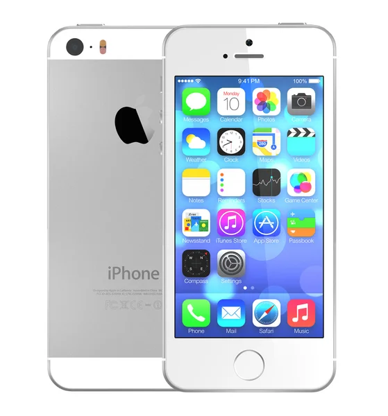 Silver iPhone 5s — Stock Photo, Image