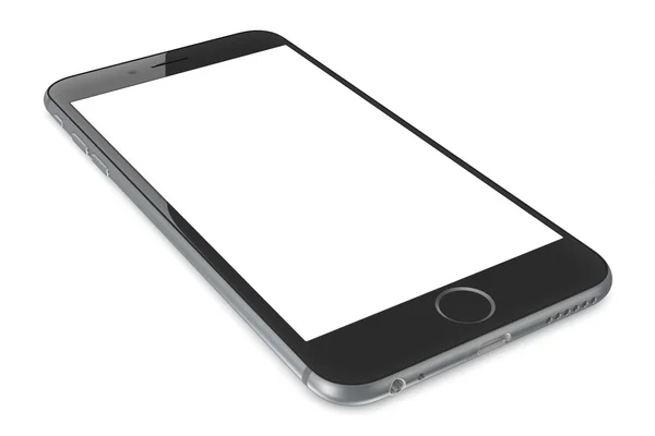 Espacio gris iPhone 6 con pantalla en blanco — Foto de Stock