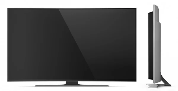 UHD Smart Tv com tela curva em branco — Fotografia de Stock