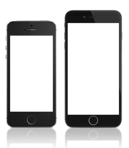 Apple utrymme grå iphone 6 och iphone 5s — Stockfoto