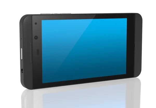 Νέο Smartphone με μπλε κενή οθόνη — Φωτογραφία Αρχείου
