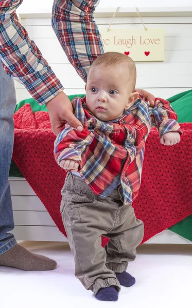 Baby boy with his father — Stock Photo, Image