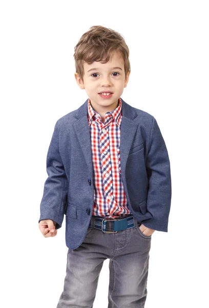 Bambino con giacca e camicia — Foto Stock
