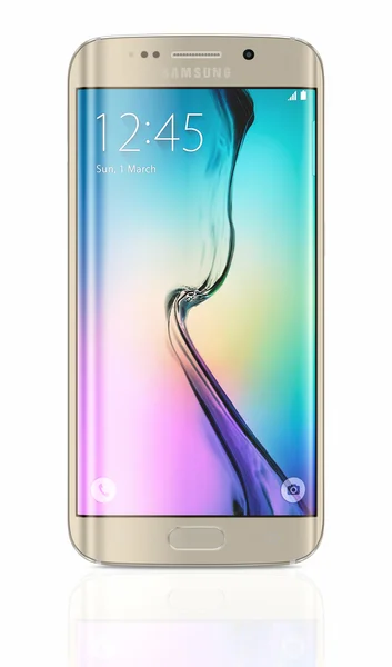 Gold Platinum Samsung Galaxy S6 Edge — Stock Photo, Image