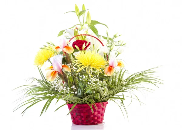 Košík s květinami pro matku — Stock fotografie