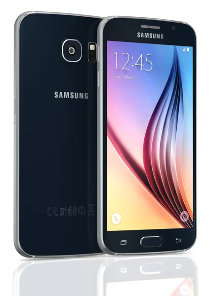 Czarny szafir Samsung Galaxy S6 — Zdjęcie stockowe