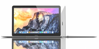 Yeni gümüş Macbook Air