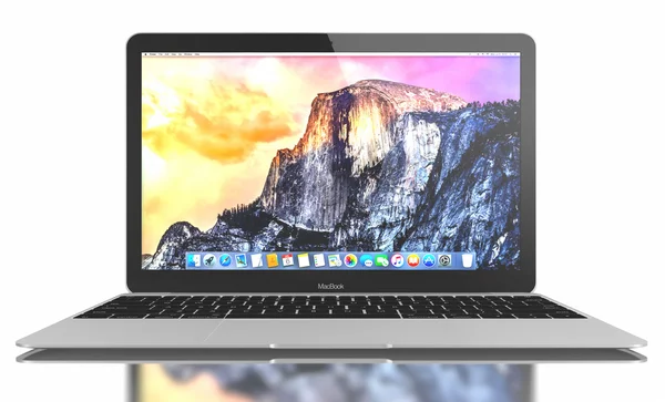 Nieuwe zilveren Macbook Air — Stockfoto