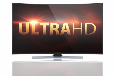UltraHD Smart Tv with Curved screen clipart