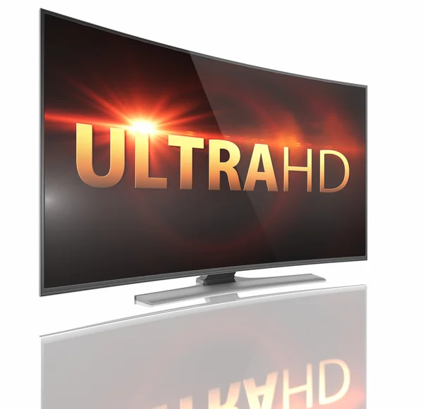 UltraHD Smart Tv med böjd skärm — Stockfoto