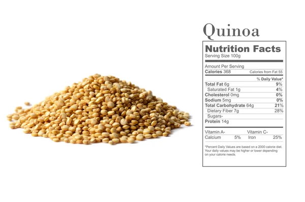 Beyaz quinoa tohumları — Stok fotoğraf