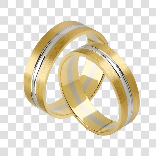 Pair Wedding Rings Clipping Path — Stock Photo, Image