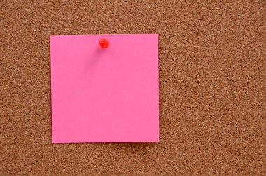 Corkboard pinned boş notları