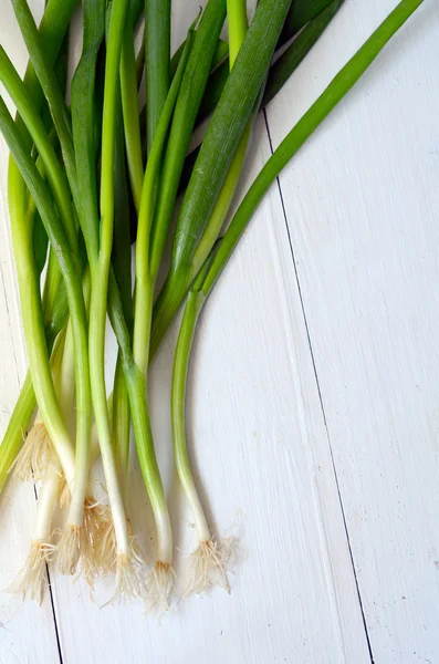 Bund grüne Zwiebeln — Stockfoto