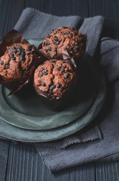 Chocolate Chip Muffins — Stock Photo, Image