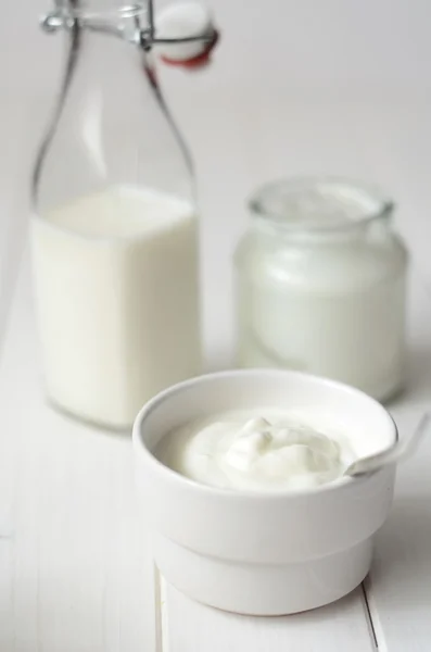 Čerstvé mléčné výrobky — Stock fotografie