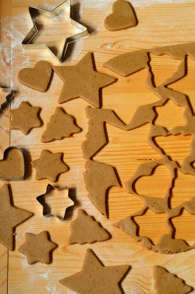 Ingrédients de cuisson pour biscuits de Noël — Photo