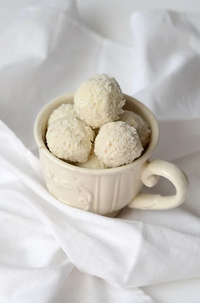 Kokosové sněhové koule lanýže — Stock fotografie