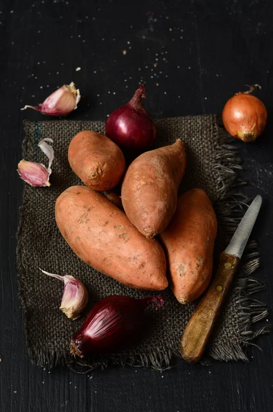 Batata-doce crua — Fotografia de Stock