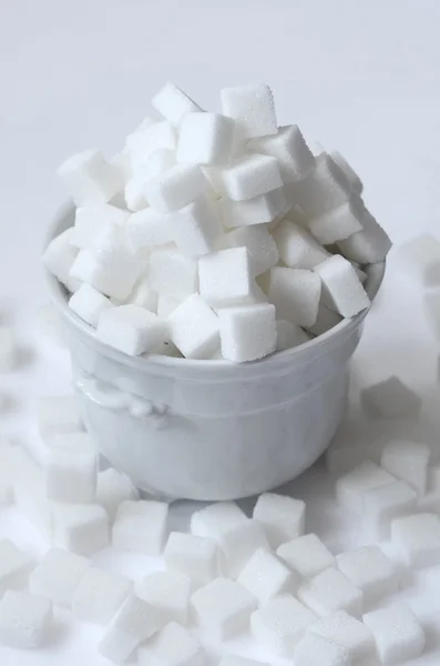 Cubos de açúcar branco — Fotografia de Stock