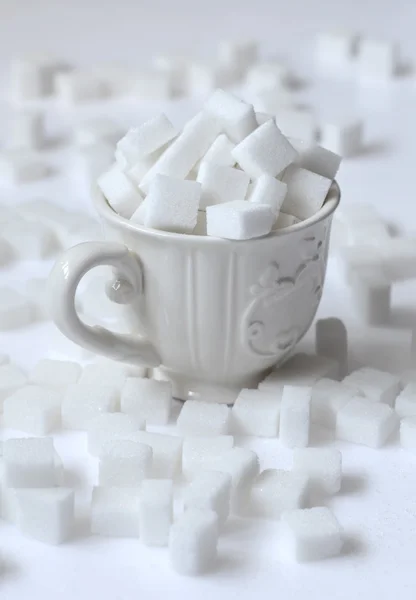 Λευκή ζάχαρη κύβους — Φωτογραφία Αρχείου
