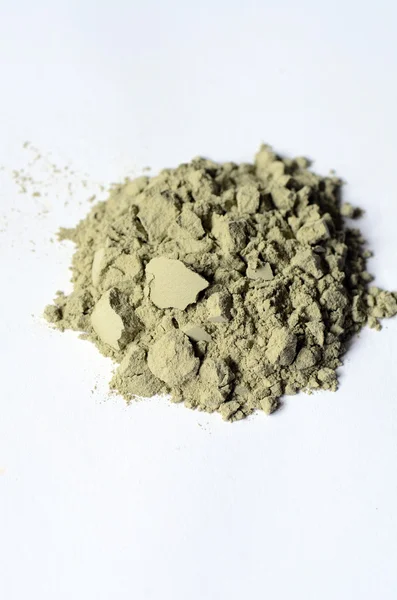 Polvo de arcilla cosmética verde — Foto de Stock