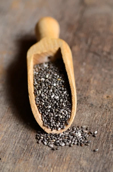 Black chia seeds — Stock Photo, Image