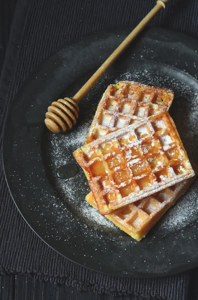 Waffles belgas tradicionais — Fotografia de Stock