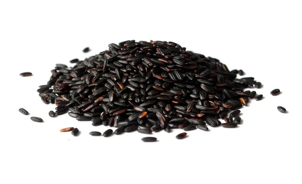 Uncooked, organic Black Rice — Stock Photo, Image