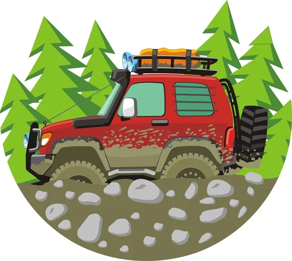 Off-road car — Stock Vector