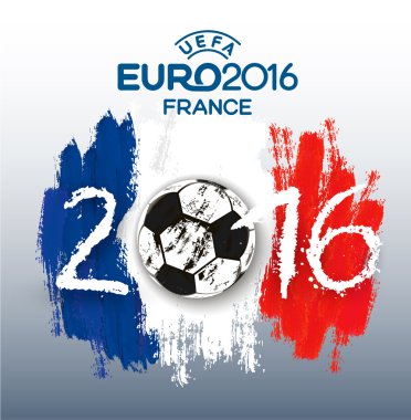 Euro 2016 Fransa afiş. Vektör.