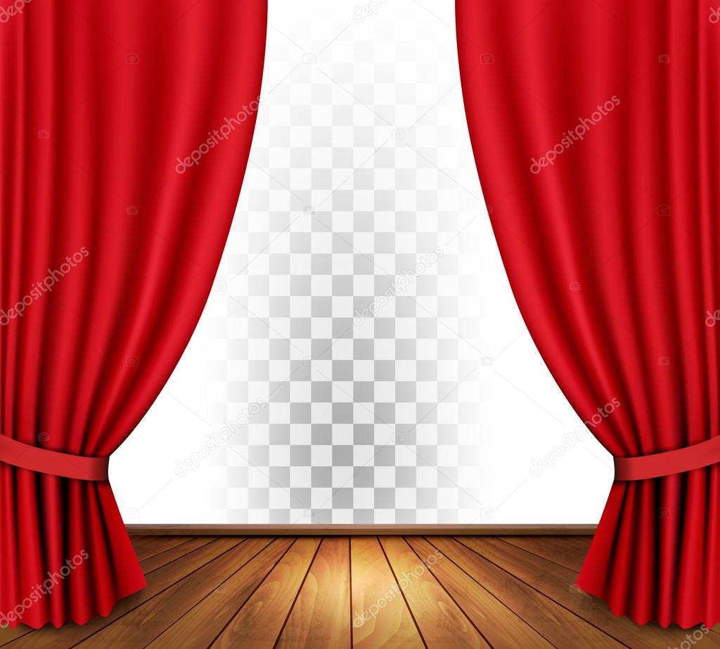 Theater gordijnen met een transparante achtergrond. Vector ... Theater gordijnen met een transparante achtergrond. Vector ...
