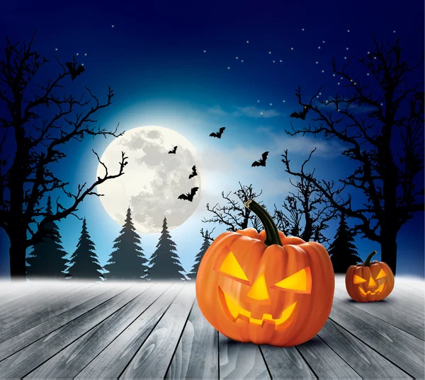 Halloween kísérteties háttér. Vektor — Stock Vector