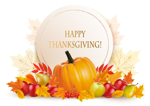 Счастливый фон с цветными осенними листьями и зеленью.
