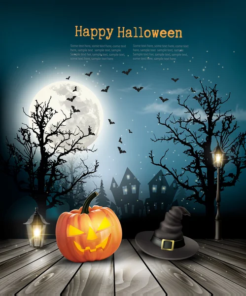Gruseliger Halloween-Hintergrund mit altem Papier. Vektor. — Stockvektor
