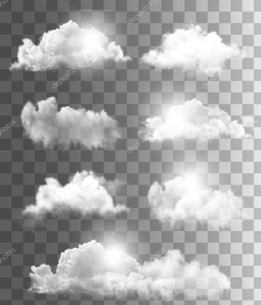 Background with a cloudy blue sky. Vector.