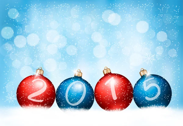 Vánoční pozadí s 2015 z cetky. Vektor — Stockový vektor