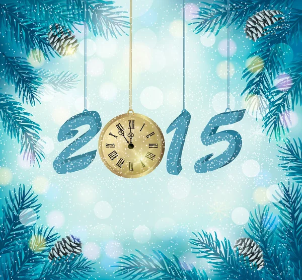 Ευτυχισμένο το νέο έτος 2015! Νέο έτος σχέδιο προτύπου διάνυσμα illustratio — Διανυσματικό Αρχείο