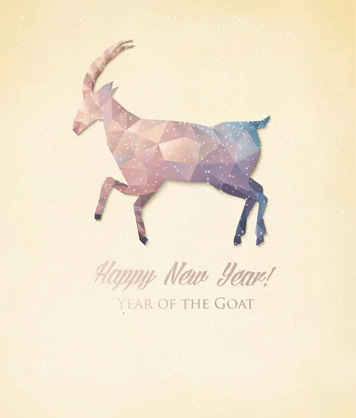 2015 calendar with a polygon goat. Vector. — Stock Vector