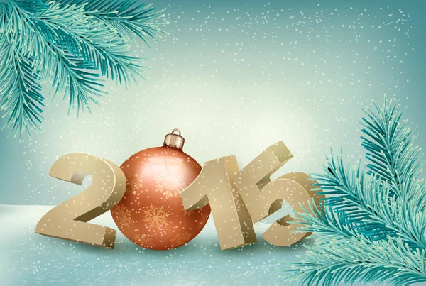 Karácsonyi háttér a 2015-ig. Vektor. — Stock Vector