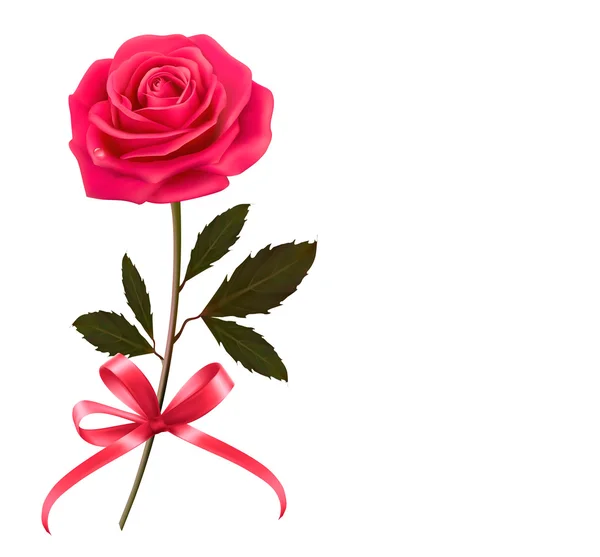 Achtergrond met rose en een boog. Vector. — Stockvector