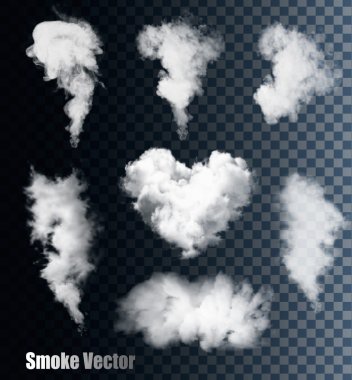 Картина, постер, плакат, фотообои "векторы дыма на прозрачном фоне
. ", артикул 75697705