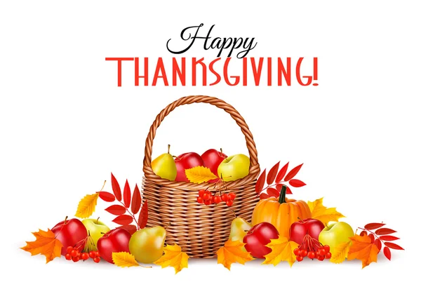 Happy Thanksgiving Background. Vector. — Stock Vector