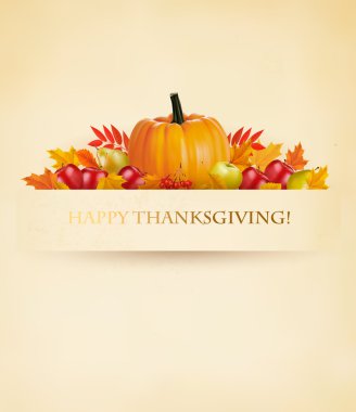 Retro Happy Thanksgiving arka plan. Vektör.